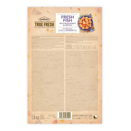 Корм сухой Carnilove True Fresh Cat Fresh Fish для взрослых кошек с рыбой 1,8 кг Киев - изображение 3