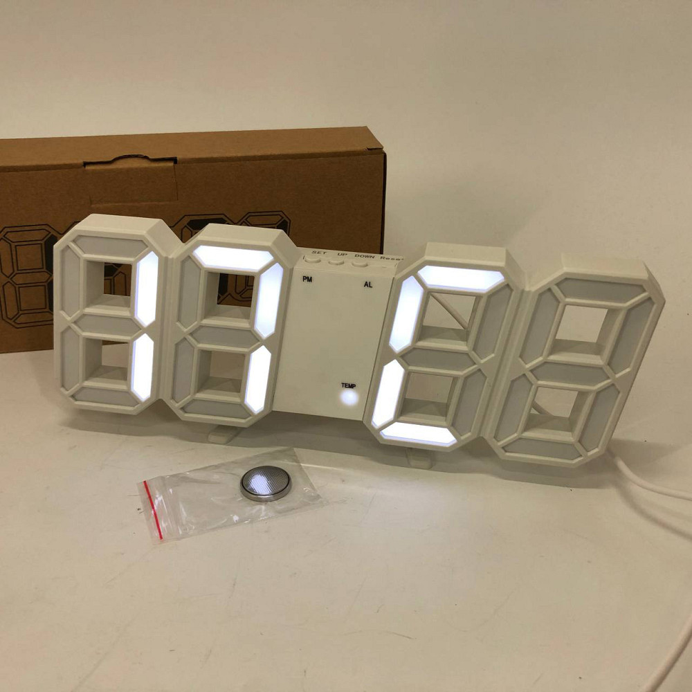 Настольные часы со светодиодным дисплеем, Настольные часы led на батарейках Лед IV-51 Киев - изображение 6