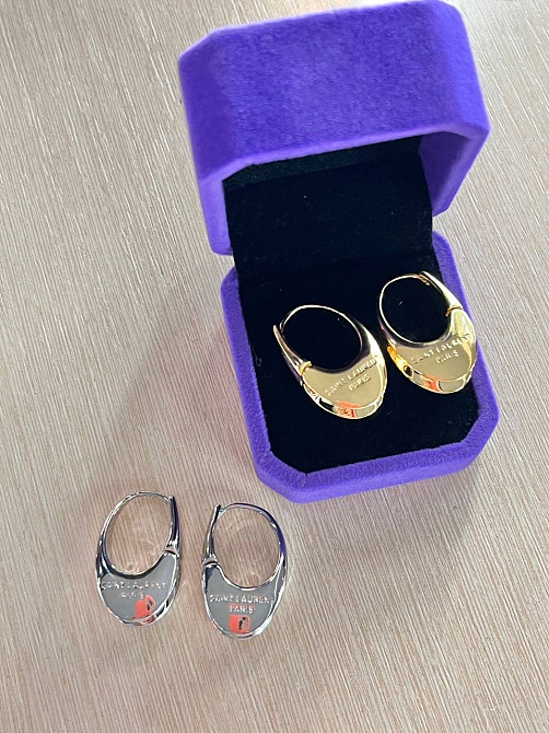 Сережки Saint Laurent позолота 18К Одеса - фото 6
