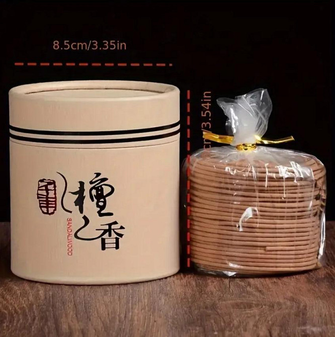 Набір із 48 ароматичних спіральок Сандалове дерево – Аромат Sandalwood, аромотерапія для релаксації. Київ - фото 3