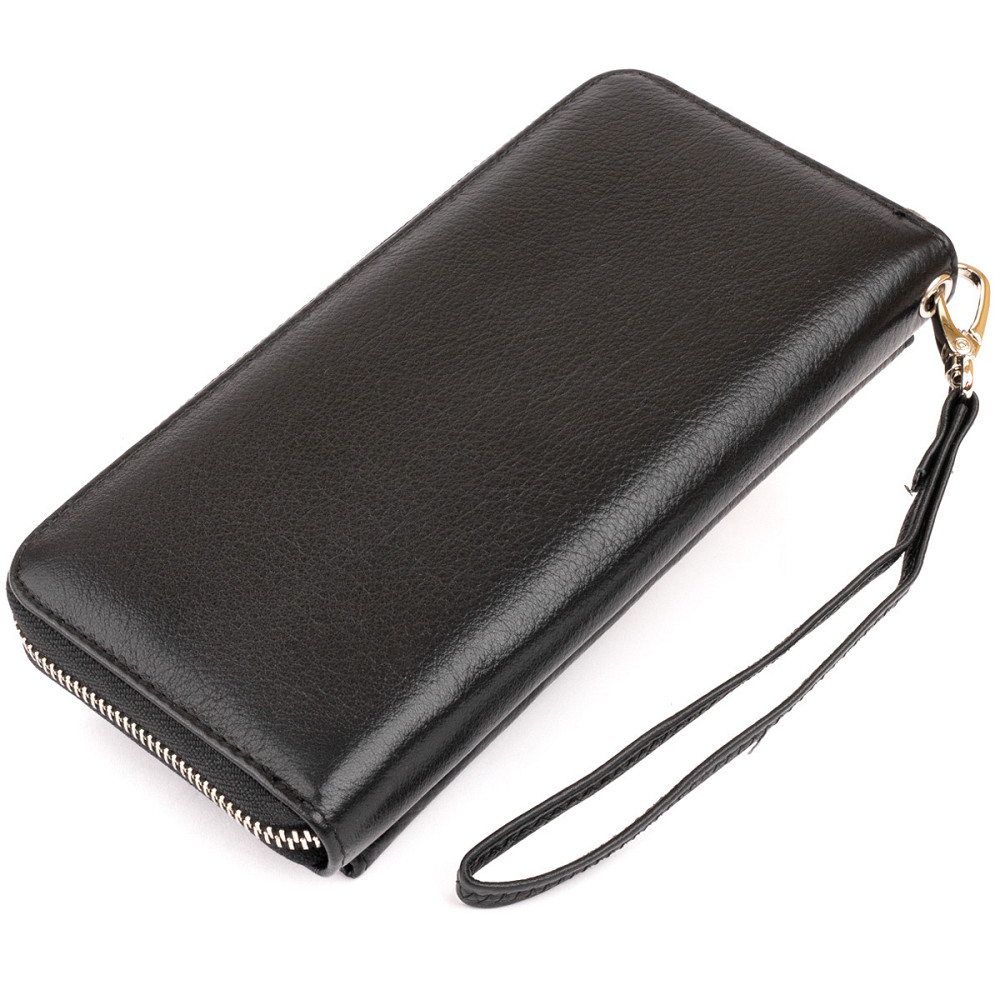 Жіночий шкіряний клатч для карток і документів, чорний (ST Leather) Київ - фото 20