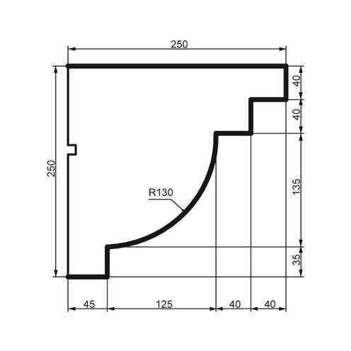 Карниз фасадный Prestige Decor KC 130 Днепр