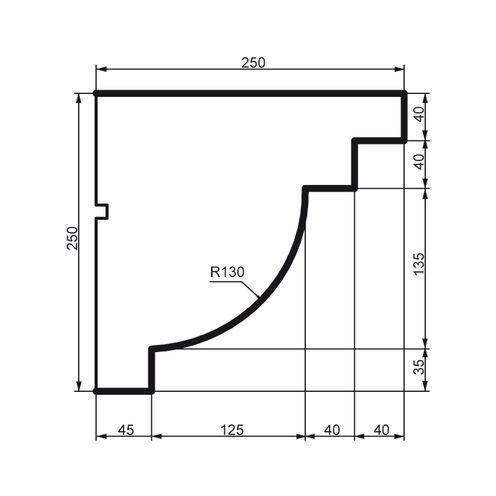 Карниз фасадный Prestige Decor KC 130 Днепр - изображение 2