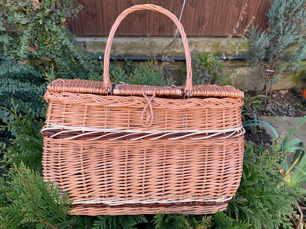 Корзина  с крышкой плетеная Киев - изображение 3