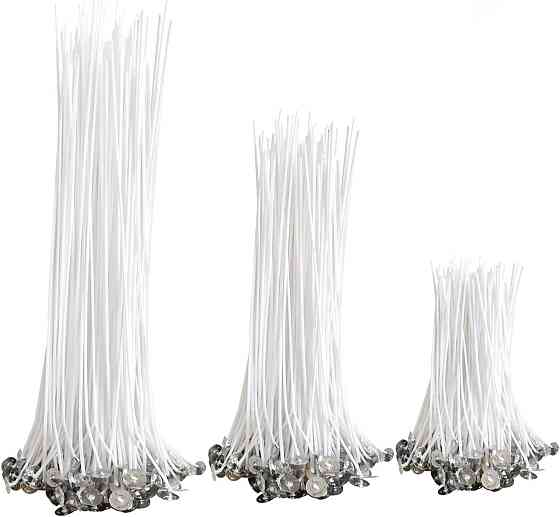 Вощений фитиль для свічок з держателем, 100 шт Київ