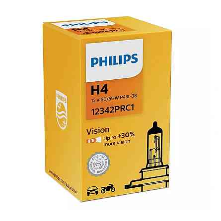 Галогенова лампа PHILIPS H4 12342PRC1 Vision +30% 60/55W 12V P43t-38 (1 шт) Харьков