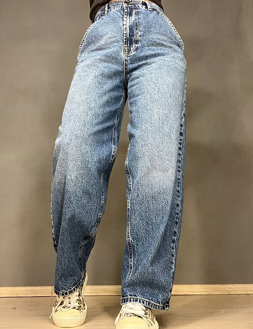 Джинсы женские Its Basic 3097 SKATER jeans свободный крой бананы широкие высокая посадка косые карманы светло-синие, светло-синий, 32, 32, 68 см, 98 с Киев - изображение 17