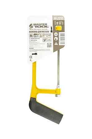 Ножівка для металу MASTERTOOL 150 мм, алюмінієва ручка з покриттям TPR, flex полотно 12,5 мм 24TPI 14-2215 Рівне