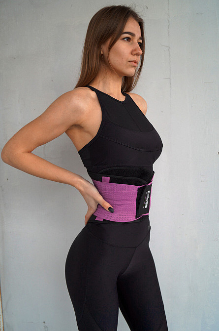 Пояс-корсет для поддержания спины Power System PS-6031 Waist Shaper Pink L/XL Луцк - изображение 3