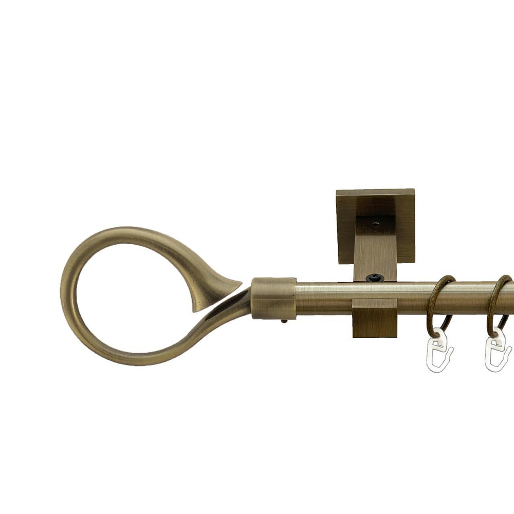 Карниз Orvit Скіпта металевий однорядний техно гладка труба кільце металеве Антик 19 мм 160 см (00-00026846) Львів - фото 1