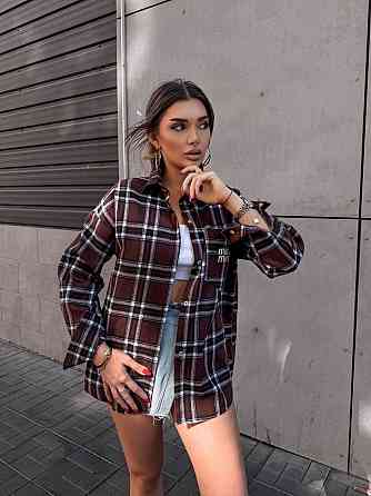 Женская рубашка в клетку (с накатом) Одесса