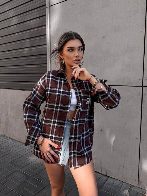 Женская рубашка в клетку (с накатом) Одесса - изображение 1