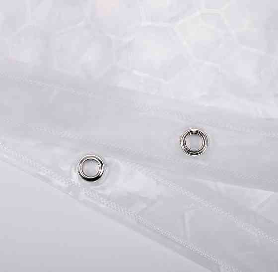 Шторка для ванной комнаты Bathlux 180 x 180 см с водоотталкивающим покрытием, с геометрическим узором Каменец-Подольский