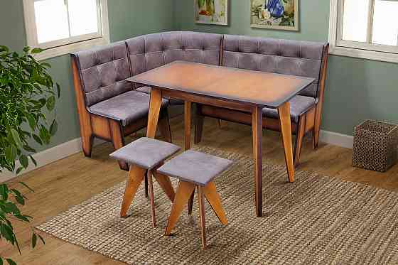 Комплект Лаундж (куток+стіл+2 таб) (Амелі),горіх Киев