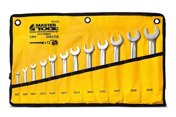 MASTERTOOL Ключі ріжкові MASTERTOOL PROFI COLD STAMPED набір 12 шт (6х7-30х32 мм) CrV 70-1112 Киев