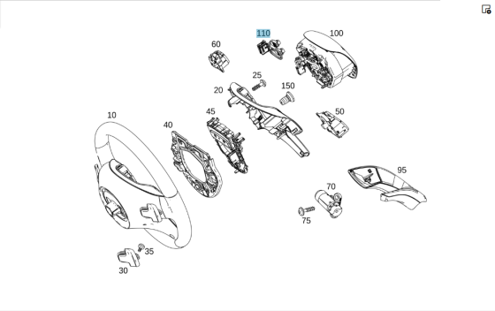 Mercedes-Benz  A0995400305 Джгут проводів подушки безпеки в кермі ML/GLE W166 GL/GLS X166 GLE Coupe C292 Одеса