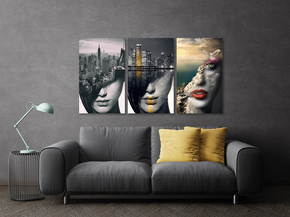 Модульная картина в гостиную / спальню  Лице Art-638_3_А 70x130 см Киев - изображение 3