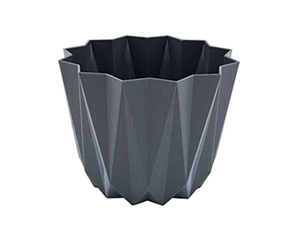 Горшок для цветов PRIZMA (15х11,5см) 1,5л (антрацит) ТМ ELIF PLASTIK Киев - изображение 1