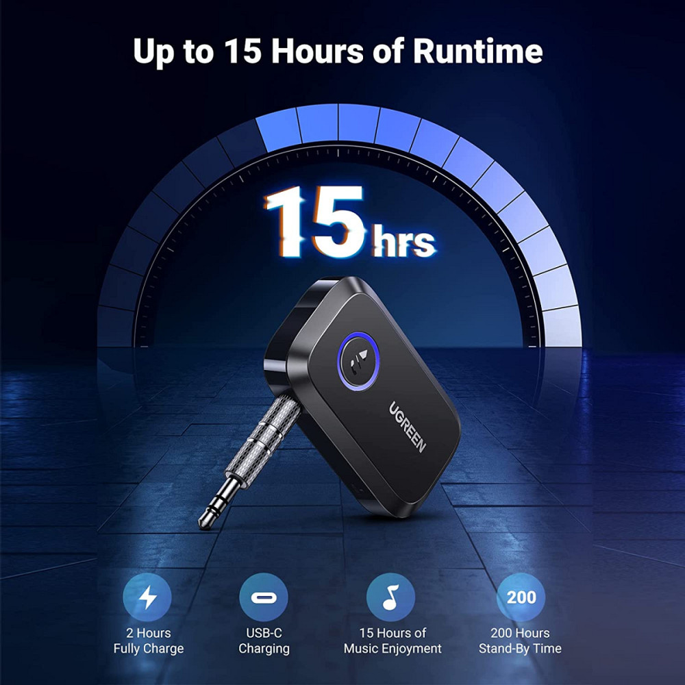 Bluetooth 5.3 приймач UGreen CM596 з AUX-виходом, мікрофоном для автомагнітол, дом.театров 90748 Николаев - изображение 6