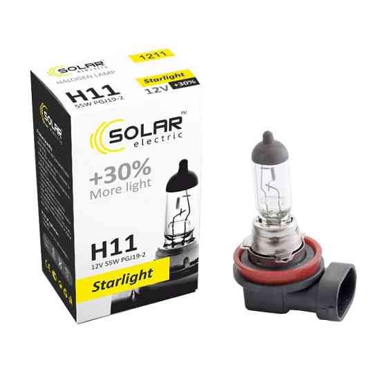 Галогеновая лампа Solar H11 12V 55W Starlight +30% Львов