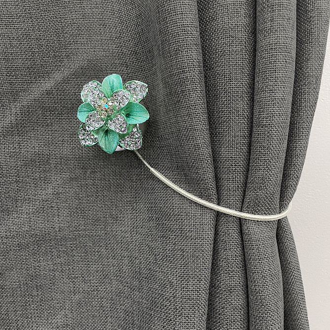 Магніти для штор та гардин "Flowers" набір 2 шт М'ятний  (81-205) Київ - фото 4