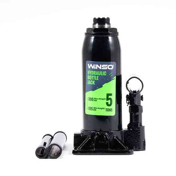 Домкрат гідравлічний пляшковий Winso 5т 195-380мм у кейсі Львів