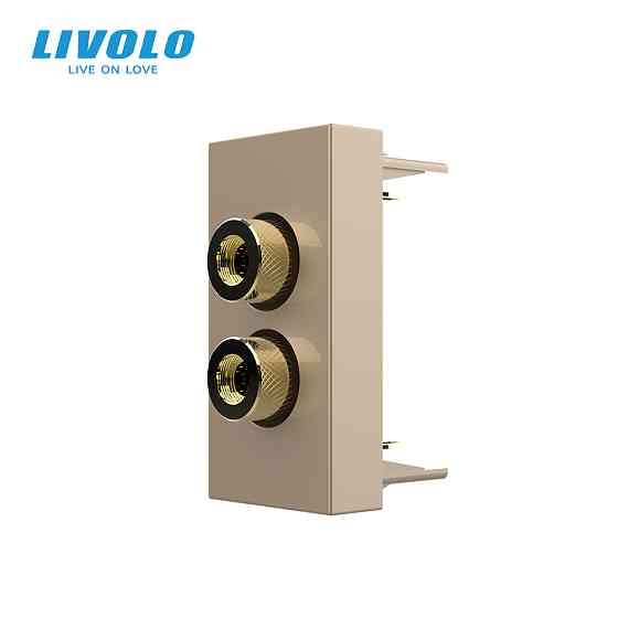 LIVOLO Аудіо розетка LIVOLO Banana Plug, золота, для колонок / підсилювача, модуль 0.5 поста (V Коломия