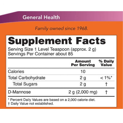 Вітамінно-мінеральний комплекс Now Foods D-Манноза, D-Mannose, порошок 170 гр. (NOW-02809) Вінниця - фото 2