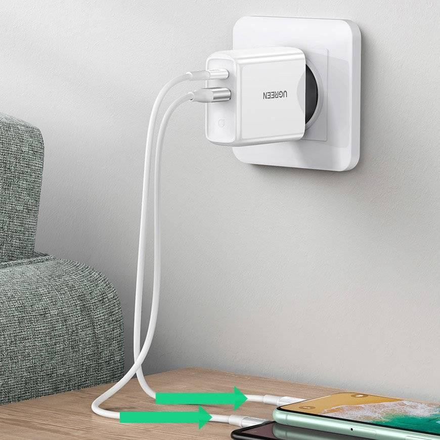 Зарядное устройство UGREEN 38W USB-C (Белое) Киев - изображение 9