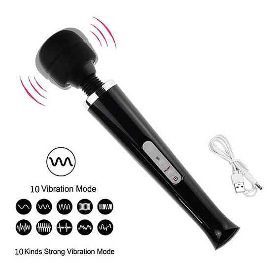 Вибромассажер Massager Wand USB Black 10 Function Sex Aura Киев