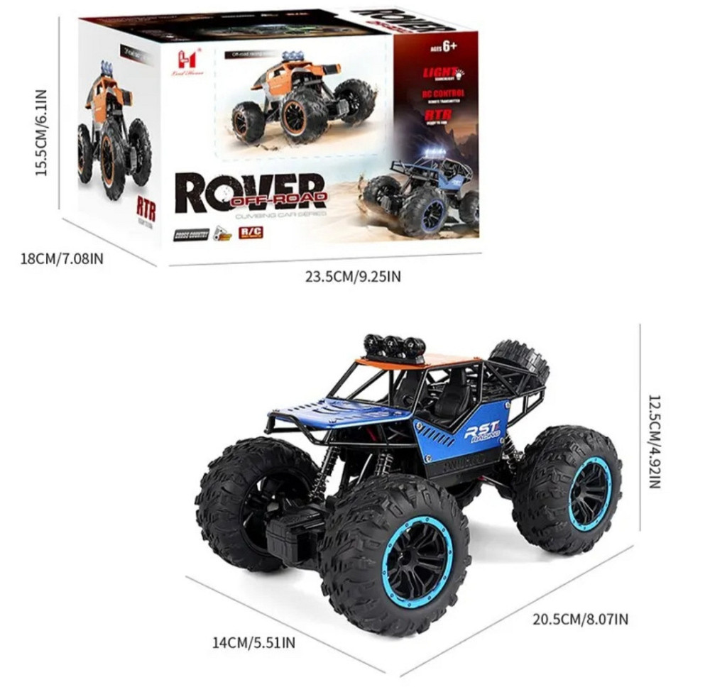 Дитяча іграшкова машинка Джип Баггі на пульті і акумуляторі зі світлом синій Київ - фото 10