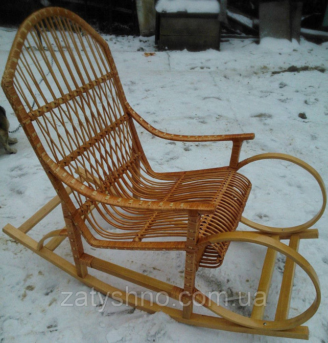 Кресло качалка плетеная с накидкой  | кресло-качалка для отдыха садовая для дачи Киев - изображение 7