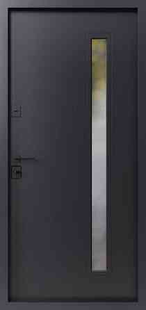 Двері вхідні SARMAK Елегант термо Афіна дерев'яна панель ArWood RAL 7016 / ПВХ антрацит 960х2040 мм Київ