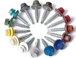 Кровельные саморезы с резиновой шайбой EDPM Klimas Wkret-Met 4,8х35 мм RAL 3005 8017 Львов - изображение 1