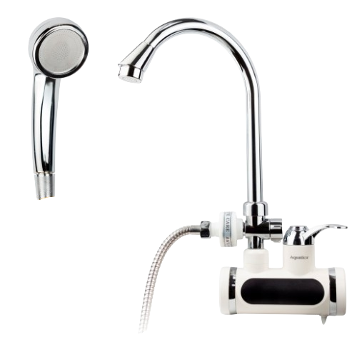 Кран-водонагрівач проточний JZ 0,4-5бар 3,0кВт для ванної гусак вухо настінний Aquatica Житомир - фото 2