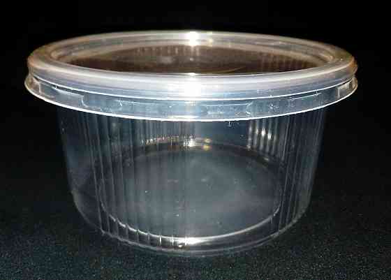 Банка с крышкой 0,340 л Одноразовая пластиковая упаковка Флексопринт Павлоград