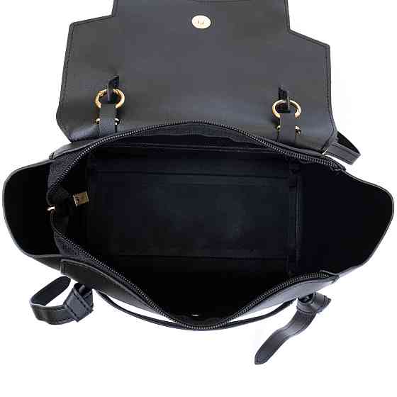 Сумка с клапаном из кожзаменителя Vintage sale_14949 Черная Киев