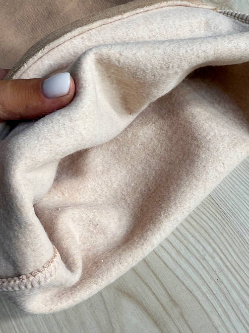 Штаны женские OLIVIA 2236 спортивные кюлоты укороченные на флисе бежевые, бежевый, L Киев - изображение 10