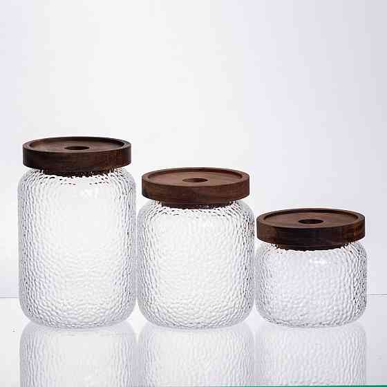 Набір банок для сипучих продуктів з бамбуковими кришками 400/600/800 мл 64486-11 Коломия