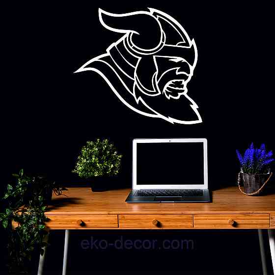 Декоративное настенное Панно «Викинг», Декор на стену 70*63 см, Белый Киев