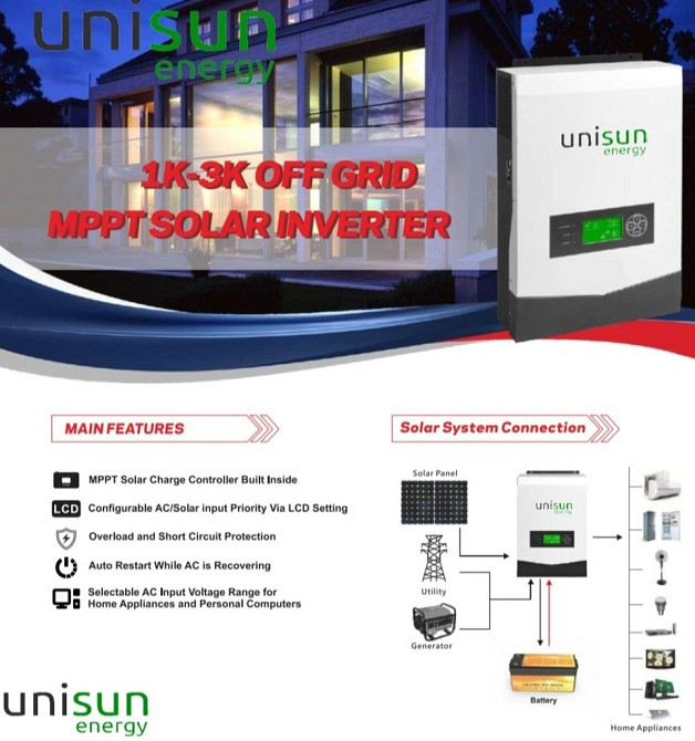 Инвертор Гибридный 3 KVA для солнечных панелей Киев - изображение 4