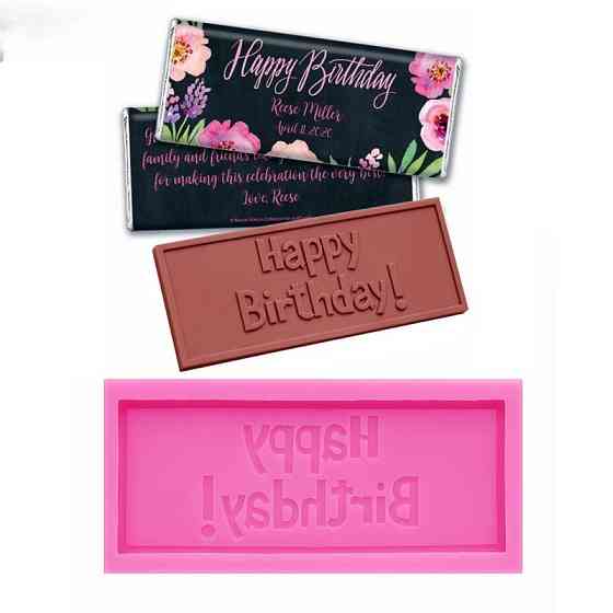 Молд силіконовий Шоколад універсальний 106 на 45 мм рожевий Київ