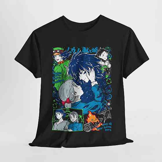 Футболка аниме Спиритед Авай Студио Аниме оверсайз (S/M/L) Черний AnimeJ0701 Днепр