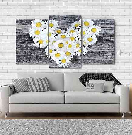 Модульная картина Ромашки Сердце Art-72_3 Киев