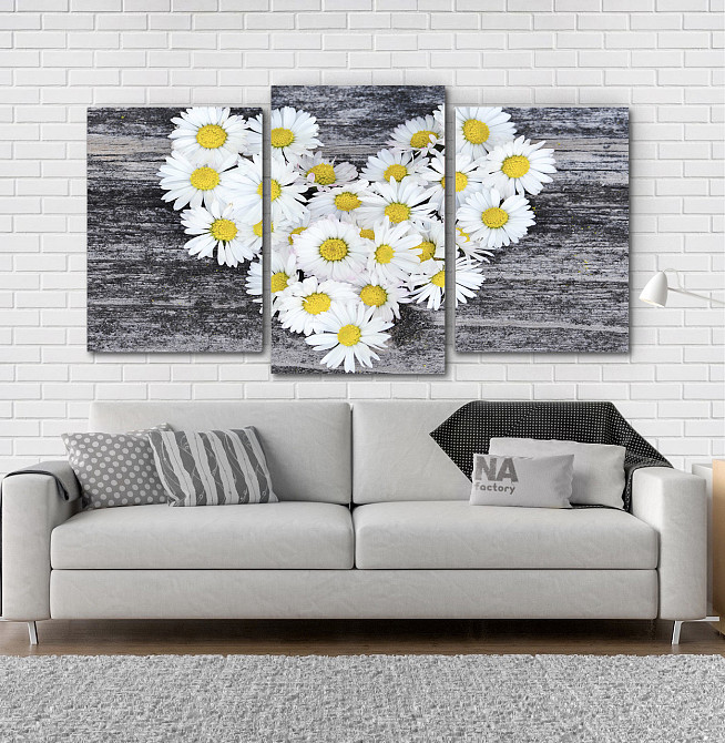 Модульная картина Ромашки Сердце Art-72_3 Киев - изображение 2