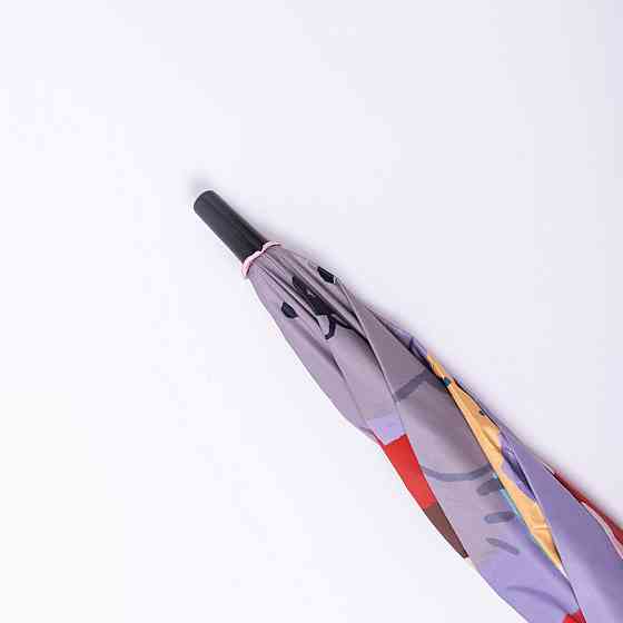 Зонт детский механический элегантный с принтом прочный надежный из полиэстера диаметр 90 см Фиолетовый HP-23-13V Киев