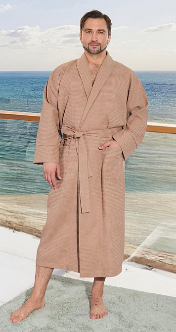 Чоловічий вафельний халат корисний подарунок (56-58) Київ - фото 2