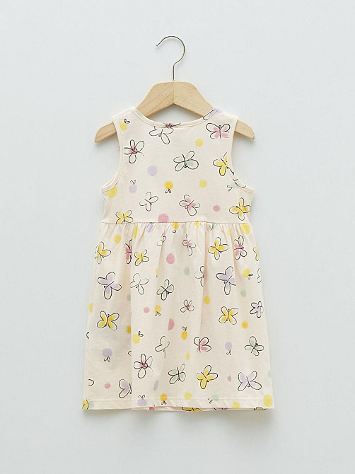 Дитяча Літня Сукня з Метеликами LC Waikiki Бежева 2-3 роки (92-98см) пакунок малюка Киев - изображение 2