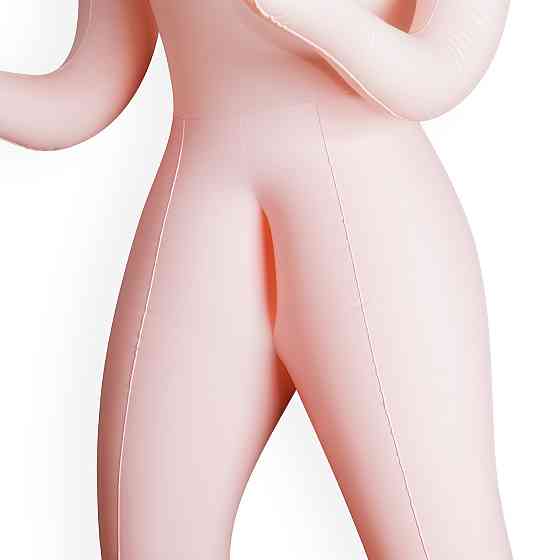 Секс-лялька з 3 отворами Crushious LUCIA The Inflatable Nurse, бежева, 155 см Sex Aura Київ
