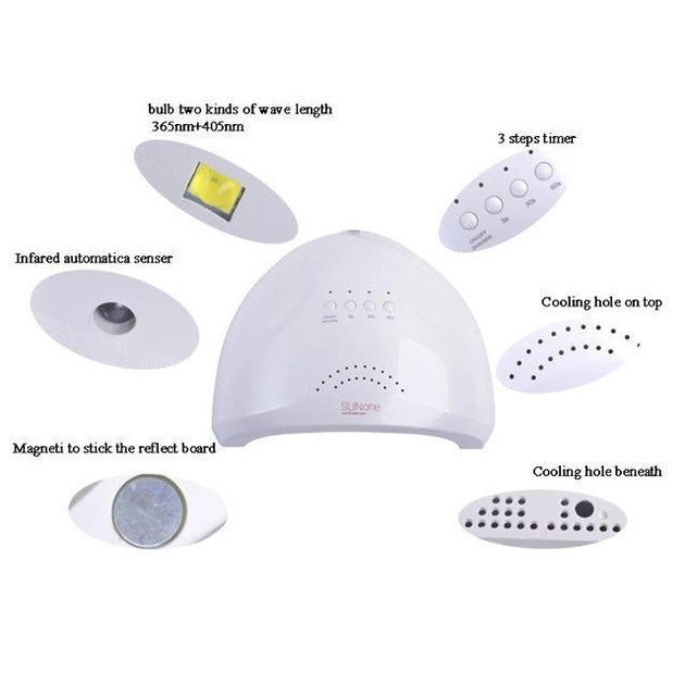 Сушарка для манікюру нігтів Sun one nail lamp FD77-1, Лампа для сушіння HB-171 гель-лаку вдома Київ - фото 10